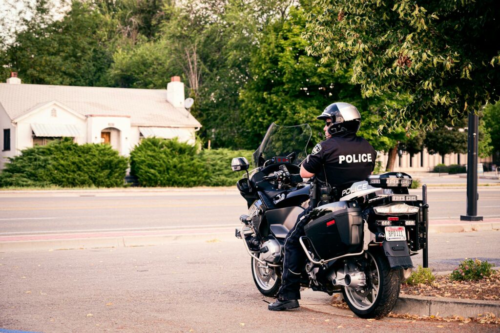 Man Riding on Motorcycle